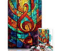 Puzzles 1000 Pieces for Teenagers Musical Symbols Adult Jigsaw,Educational Games Wall Decoration Unique Birthday And Xmas Gifts 26x38cm