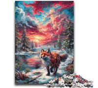 Puzzles 1000 Pieces for Teenagers Mysterious Fox Challenging Game And Family Play Wall Decoration Unique Birthday And Xmas Gifts 26x38cm