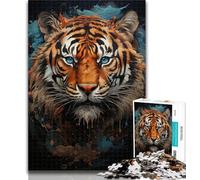 Puzzles 1000 Pieces for Teenagers Mystic Tiger Teenager Puzzles,Quiz Game Wall Decoration Unique Birthday And Xmas Gifts 50x75cm