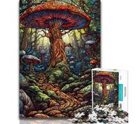 Puzzles 1000 Pieces for Teenagers Mystical Fantasy Mushrooms Teenager Puzzles,Challenging Game for Is Ideal As A Gift for The Whole Family (size 38x26cm)