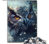 Puzzles 1000 Pieces for Teenagers Owl, Challenging Difficult with Fully Interlocking Randomly Shaped Pieces (Size 50x75cm)