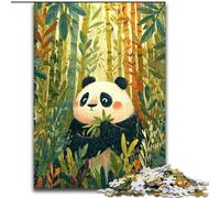 Puzzles 1000 Pieces for Teenagers Panda in Bamboo Forest for Educational Game Challenge Toy Artists Collection, Fine Art 50x75cm