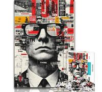 Puzzles 1000 Pieces for Teenagers People Wearing Glasses, Games Toys Gift,is Ideal As Gifts for The Whole Family Suitable for And 14 38x26cm