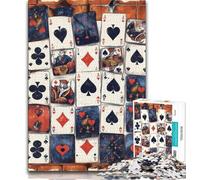 Puzzles 1000 Pieces for Teenagers Poker Teenager Jigsaw,learning Educational for Is Ideal As A Gift for The Whole Family 38x26cm