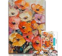 Puzzles 1000 Pieces for Teenagers Poppy Flower Oil Painting Teenager Jigsaw,learning Educational for Is Ideal As A Gift for The Whole Family 75x50cm