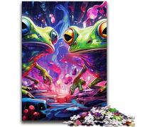 Puzzles 1000 Pieces for Teenagers Psychedelic Frog 1000 Piece Jigsaw,Educational Stress Relief Toy Gifts for Friends And Family (26x38cm)