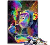 Puzzles 1000 Pieces for Teenagers Psychedelic Smoke Cat Teenager Jigsaw,learning Educational for Is Ideal As A Gift for The Whole Family (38x26cm)