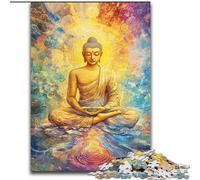 Puzzles 1000 Pieces for Teenagers Rainbow Buddha, Family Game Stress Reliever Difficult Challenge A Work of Art for Ages 14+ (Size 26x38cm)