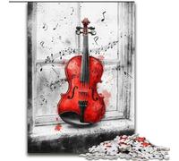 Puzzles 1000 Pieces for Teenagers Red Violin, for 14+ Challenging Game As A Gift for The Whole Family And Friends (Size 50x75cm)