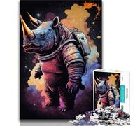 Puzzles 1000 Pieces for Teenagers Rhino Teenager Puzzles,Challenging Game for Is Ideal As A Gift for The Whole Family (size 75x50cm)