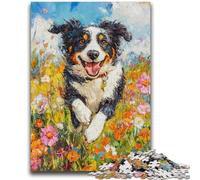 Puzzles 1000 Pieces for Teenagers Running Border Collie 1000 Pieces for Teenagers,Educational Stress Relief Toy Great Gifts And Toys (38x26cm)