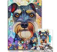 Puzzles 1000 Pieces for Teenagers Schnauzer Teenager Jigsaw,learning Educational for Is Ideal As A Gift for The Whole Family 75x50cm