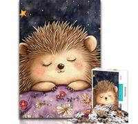 Puzzles 1000 Pieces for Teenagers Sleeping Hedgehog Teenager Puzzles,Quiz Game Wall Decoration Unique Birthday And Xmas Gifts 50x75cm