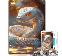 Puzzles 1000 Pieces for Teenagers Snake Portrait Puzzles for Teenagers,Quiz Game Wall Decoration Unique Birthday And Xmas Gifts (size 38x26cm)