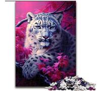 Puzzles 1000 Pieces for Teenagers Snow Leopard for Educational Game Challenge Toy Artists Collection, Fine Art 50x75cm