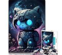 Puzzles 1000 Pieces for Teenagers Space Mechanical Cat Puzzles for Teenagers,Quiz Game Wall Decoration Unique Birthday And Xmas Gifts (size 38x26cm)