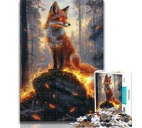 Puzzles 1000 Pieces for Teenagers Spirit Fox Teenager Puzzles,Quiz Game Wall Decoration Unique Birthday And Xmas Gifts 26x38cm