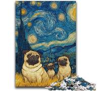 Puzzles 1000 Pieces for Teenagers Starlings Under The Night Sky 1000 Piece Jigsaw,Educational Games Home Decoration Birthday Present, Gifts, Wall Art (38x26cm)