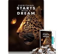 Puzzles 1000 Pieces for Teenagers Starts With A Dream 1000 Piece Jigsaw,Educational Stress Relief Toy Gifts for Friends And Family 38x26cm