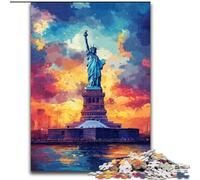 Puzzles 1000 Pieces for Teenagers Statue of Liberty, Analysis And Logic with Fully Interlocking Randomly Shaped Pieces for And Age 14 Years Up (Size50x75cm)