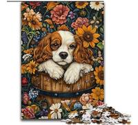 Puzzles 1000 Pieces for Teenagers Sunflower Cocker Spaniel for Age 14 Years And over Decompressing Intellectual Educational Toy Great Gift (size 50x75cm)