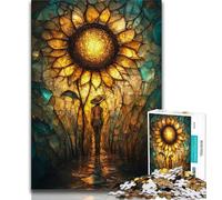 Puzzles 1000 Pieces for Teenagers Sunflower Teenager Jigsaw,learning Educational for Is Ideal As A Gift for The Whole Family 38x26cm