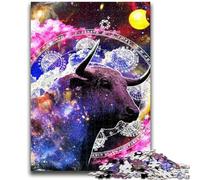 Puzzles 1000 Pieces for Teenagers Taurus Zodiac Wall Art Decompressing Intellectual Educational Toy Perfect Decoration 50x75cm