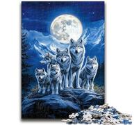 Puzzles 1000 Pieces for Teenagers The Wolf Family for And from 14 Years And over Hands-on Game Christmas Game Gifts 50x75cm