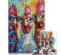 Puzzles 1000 Pieces for Teenagers Three Chickens Teenager Jigsaw,learning Educational for Is Ideal As A Gift for The Whole Family 38x26cm
