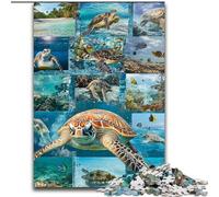 Puzzles 1000 Pieces for Teenagers Turtle in The Ocean, Game Toys Every Piece Is Unique - Challenging Family Fun Game for for Age 14 (Size 26x38cm)