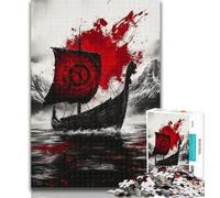 Puzzles 1000 Pieces for Teenagers Viking Drakkar Boat Teenager Puzzles,Quiz Game Wall Decoration Unique Birthday And Xmas Gifts 26x38cm
