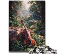 Puzzles 1000 Pieces for Teenagers Violin in The Forest Decompressing Intellectual Educational Toy Perfect Decoration 38x26cm