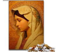 Puzzles 1000 Pieces for Teenagers Virgin Mary, Game Toys Every Piece Is Unique - Challenging Family Fun Game for for Age 14 (Size 26x38cm)