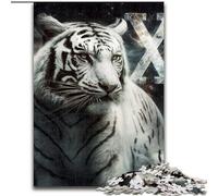 Puzzles 1000 Pieces for Teenagers White Tiger, for Ages 14 And over Each Piece Is Unique - Fun And Challenging Game for The Whole Family Good Gift (Size 50x75cm)