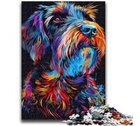 Puzzles 1000 Pieces for Teenagers Wirehaired Pointing Griffon Dog Decompressing Intellectual Educational Toy Perfect Decoration 38x26cm