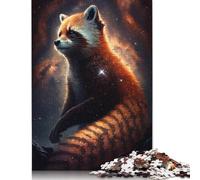 Puzzles 1000 Pieces Galaxy Red Raccoon Jigsaw Puzzle Decompression Toy Wooden Jigsaws Adult Birthday Gifts 1000pcs (75x50cm)