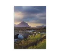 Puzzles 1000 Pieces，historic bridge over the Sligachan River on Skye - the Scottish Highlands，Jigsaw Puzzle Adults Jigsaw Difficulty Puzzles Puzzle Education Games Toys Family Decoration 1000pcs-AQ11