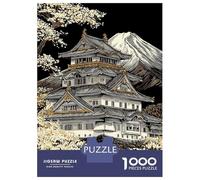 Puzzles 1000 Pièces Japanese Castle with Mount Fuji Puzzle Adulte, Jeu De Réflexion, Analyse Et Logique, Cadeaux De Noël Et D'anniversaire 70x50cm/1000pcs
