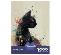 Puzzles 1000 Pièces Mystic Feline Splash Puzzle Adulte, Jeu De Réflexion, Analyse Et Logique, Cadeaux De Noël Et D'anniversaire 70x50cm/1000pcs