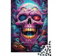 Puzzles 1000 Pieces Painting of Colorful Skulls Jigsaw Puzzle Adults Puzzles Difficulty Puzzles Education Games Toys Family Decoration 1000pcs (75x50cm)