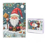 Puzzles 1000 Pieces Personalized Jigsaw Photo Puzzle With Storage Bag Christmas Traditional Gnome Puzzles Challenging Picture Puzzle For Adults Home Decor (50 X 75 Cm)