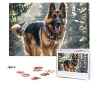 Puzzles 1000 Pieces Personalized Jigsaw Puzzles German Shepherd Dog Puzzle Challenging Picture with storage bag Photo Puzzle for Adults Wedding (75 X 50 CM)