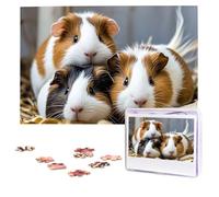 Puzzles 1000 Pieces Personalized Jigsaw Puzzles guinea pigs Puzzle Challenging Picture with storage bag Photo Puzzle for Adults Wedding (75 X 50 CM)