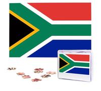 Puzzles 1000 Pieces Personalized Jigsaw Puzzles South Africa flag Puzzle Challenging Picture with storage bag Photo Puzzle for Adults Wedding (75 X 50 CM)