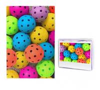 Puzzles 1000 Pieces Personalized Wooden Puzzle Pickleball Balls Colors Pattern Jigsaw Puzzles for Adults Photos Picture Puzzle for Family Wedding Christmas Anniversay Birthday Gifts