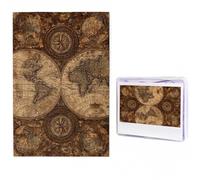 Puzzles 1000 Pieces Personalized Wooden Puzzle Vintage Old World Map Jigsaw Puzzles for Adults Photos Picture Puzzle for Family Wedding Christmas Anniversay Birthday Gifts