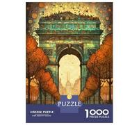 Puzzles 1000 Pièces Pour Adolescents Arc De Triomphe Abstract 2 Puzzles Pour Adolescents, Jouets Anti-stress, Difficile, Excellent Cadeau Pour Les Jeux 70x50cm/1000pcs