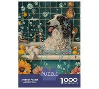 Puzzles 1000 Pièces Pour Adolescents Borzoi Dog Puzzle Jouet Décoration Murale Vacances À La Maison Cadeaux Pour Les Amis Et La Famille 52x38cm/1000pcs