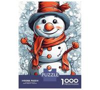 Puzzles 1000 Pièces Pour Adolescents Cartoon Snowman Puzzle Jouet Décoration Murale Vacances À La Maison Cadeaux Pour Les Amis Et La Famille 70x50cm/1000pcs