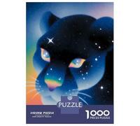 Puzzles 1000 Pièces Pour Adolescents Cosmic Panther Portrait Puzzle Jouet Décoration Murale Vacances À La Maison Cadeaux Pour Les Amis Et La Famille 70x50cm/1000pcs